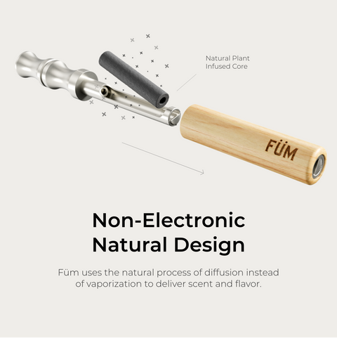 Non-electronic, Natural Design. Füm uses the natural process of diffusion instead of vaporization to deliver scent and flavour.
